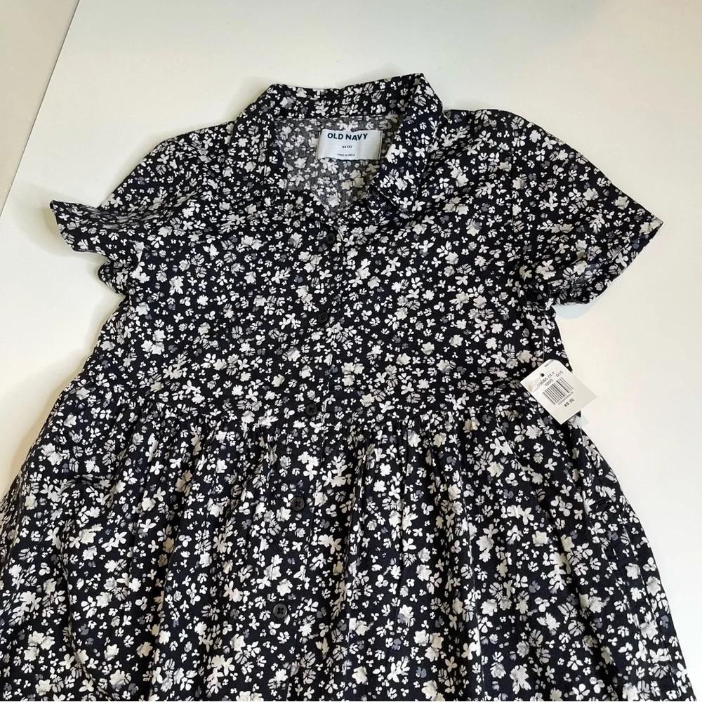 Old Navy Kids' Short-Sleeve Floral-Print Swing Dress size 5